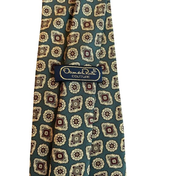 Oscar De La Renta Couture  Ties Set 56" x 3.5" Geometric & Paisley Patterns - Picture 2 of 5